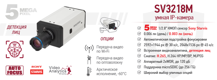 Рекомендуем! Умная IP-камера SV3218M Beward с автофокусом