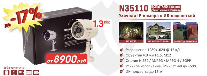 Снижение цены на IP-камеру N35110