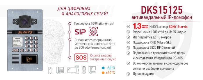 Рекомендуем! Многоабонентский IP-домофон DKS15125