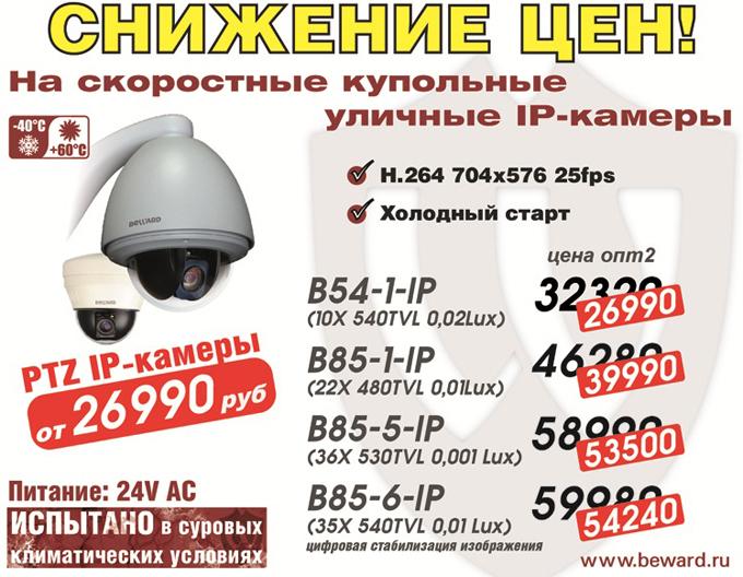 СНИЖЕНИЕ ЦЕН ! на скоростные купольные уличные IP-камеры
