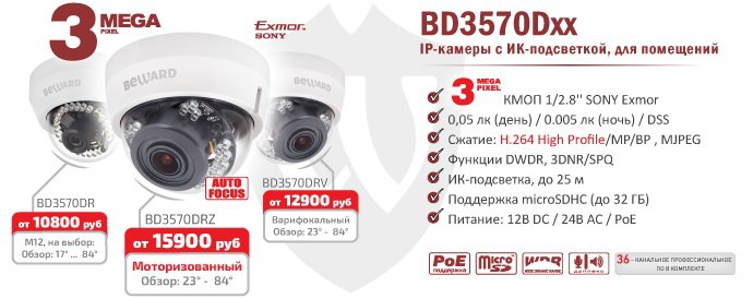 Новинки! 3Мп купольные IP-камеры с ИК-подсветкой