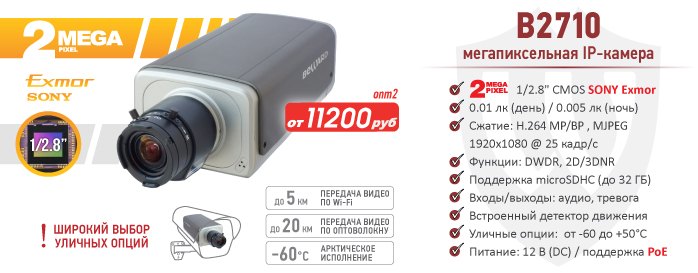 Новинка! 2 Мп IP-камера BEWARD B2710