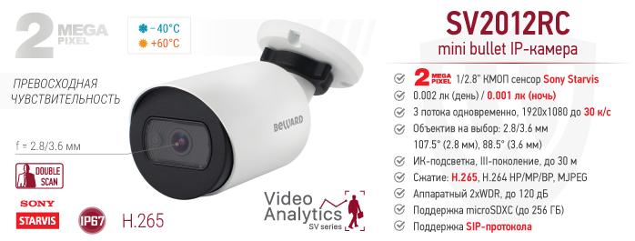 Рекомендуем! Компактная уличная IP-камера SV2012RC со встроенной видеоаналитикой