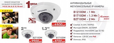 Рекомендуем! Линейка антивандальных компактных IP-камер BxxxxDM