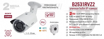 Новинка! 2 Мп IP-камера B2531RVZ2 с детекцией лиц