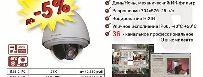 Снижение цен на купольные скоростные IP-камеры B85!