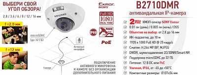 Компактная антивандальная IP-камера BEWARD B2710DMR