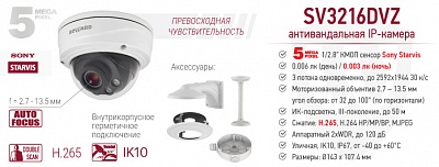 Новинка! Антивандальная IP-камера SV3216DVZ с автофокусом и встроенной видеоаналитикой