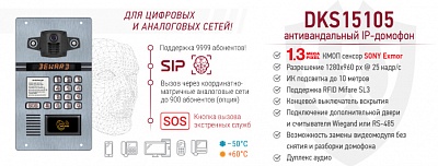 Новинка! Многоабонентский IP-домофон DKS15105 с детекцией лиц