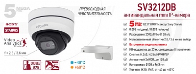 Рекомендуем! Антивандальная mini 5 Мп IP-камера SV3212DB