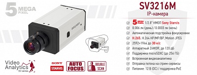 Новинка! IP-камера SV3216M с автофокусировкой и широким выбором опций