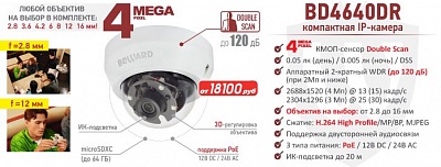 Новинка! 4 Мп компактная IP-камера BEWARD BD4640DR
