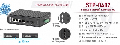 Новинка! Неуправляемый коммутатор BEWARD STP-0402