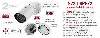 Рекомендуем! IP-камера Beward SV2018RBZ2 автофокусировка и детекция лиц